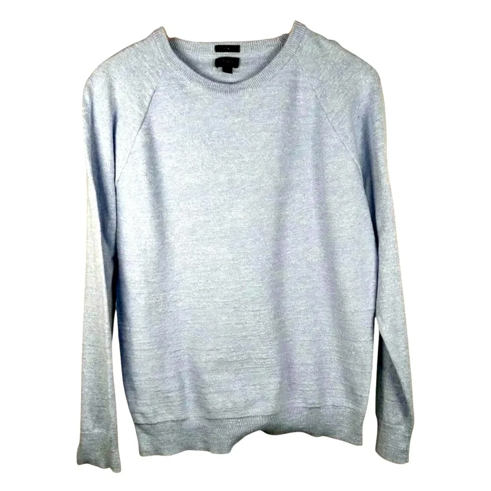 J. Crew Size Medium Men Slim Fit Sweater Blue Cotton Office